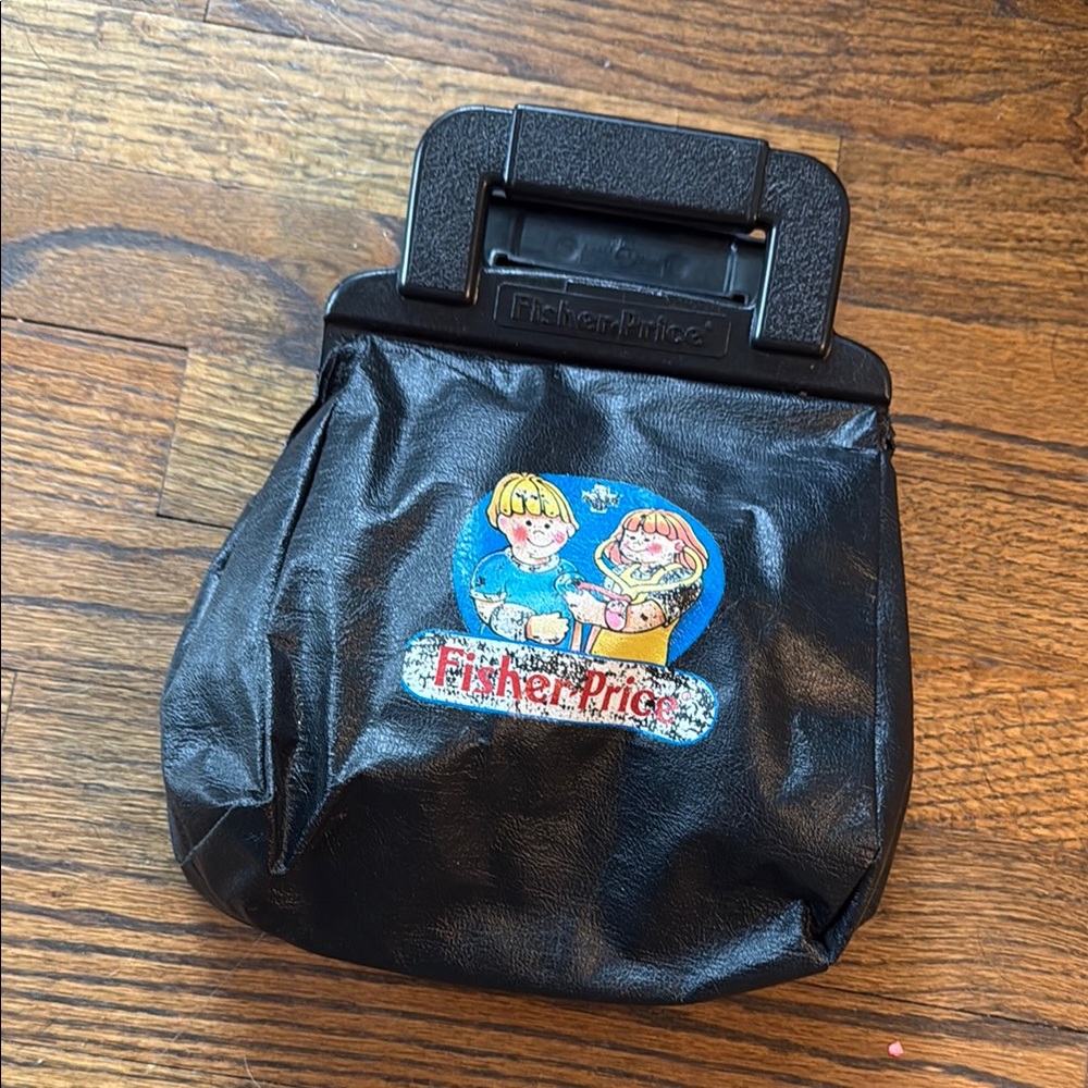 Fisher-Price Black Carry Pouch with Colorful Logo